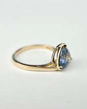 Load image into Gallery viewer, Blue Sapphire Trillion Ring
