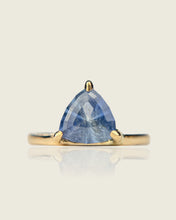 Load image into Gallery viewer, Blue Sapphire Trillion Ring
