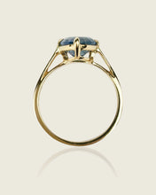 Load image into Gallery viewer, Blue Sapphire Trillion Ring
