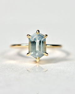 Hexagon Montana Sapphire Ring