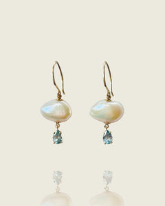 Blue Cloud Pearl Earrings