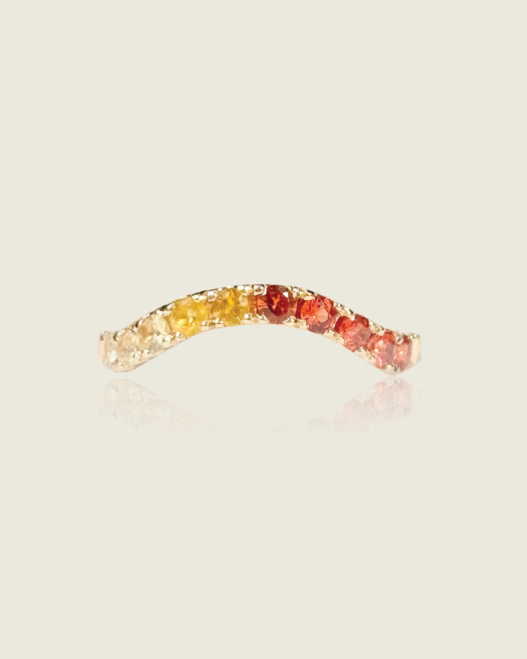 Sunset Sapphire ONDA Ring 2.5mm