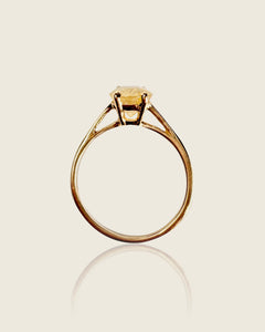 Hazy Yellow Sapphire Ring